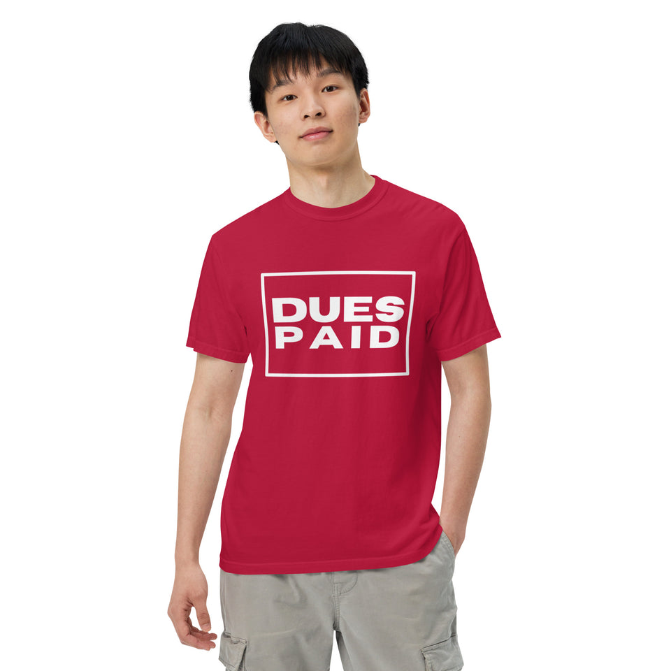 Dues Paid Tshirt - Red, Black & Navy