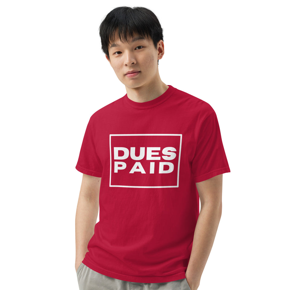 Dues Paid Tshirt - Red, Black & Navy