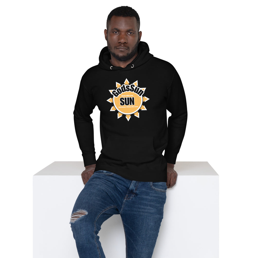 Black & Gold God Sun Unisex Hoodie