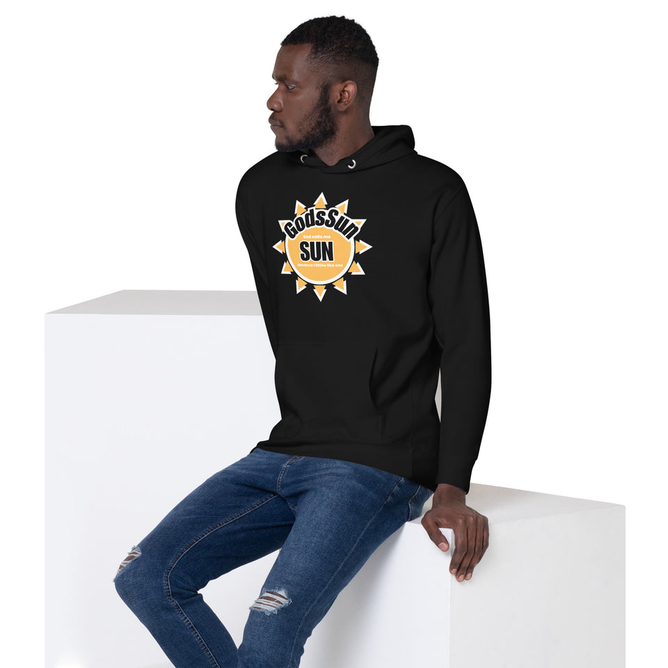 Black & Gold God Sun Unisex Hoodie
