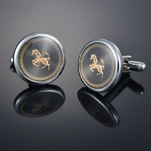 26 Letters A-Z High Quality Brass Silver Color Cufflinks Men&#39;s French Shirt Cuff Links Male Gemelos Bouton Manchette