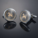 26 Letters A-Z High Quality Brass Silver Color Cufflinks Men&#39;s French Shirt Cuff Links Male Gemelos Bouton Manchette