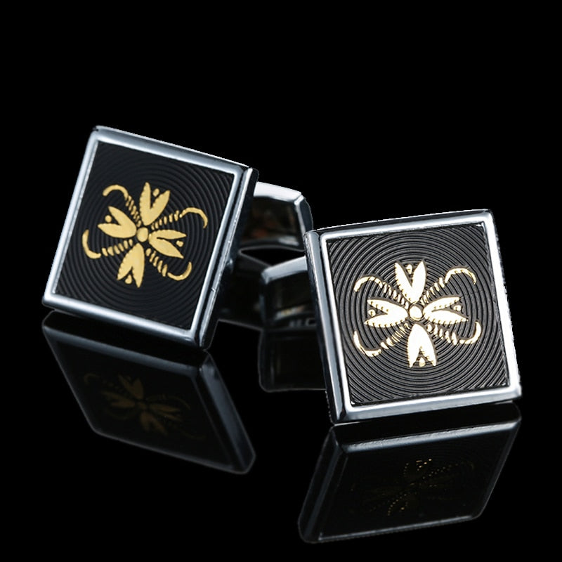 Quality Gold Color Cufflinks Retro Pattern Poker Bird Knot Fish Bullet French Shirt Cuffs Suit Accessories Wedding Jewelry