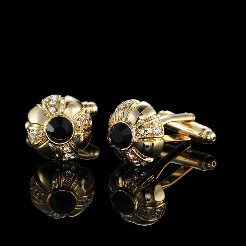 Quality Gold Color Cufflinks Retro Pattern Poker Bird Knot Fish Bullet French Shirt Cuffs Suit Accessories Wedding Jewelry
