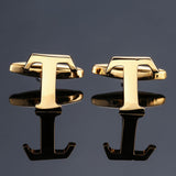 DY New high quality gold letters A-Z name Cufflinks men French shirt Cufflinks free shipping