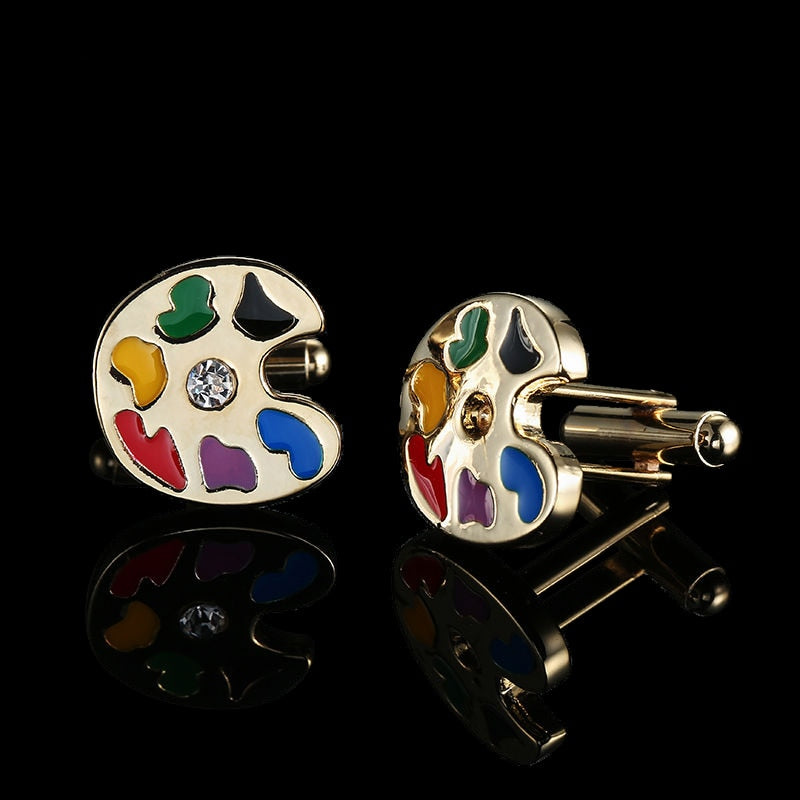 Quality Gold Color Cufflinks Retro Pattern Poker Bird Knot Fish Bullet French Shirt Cuffs Suit Accessories Wedding Jewelry