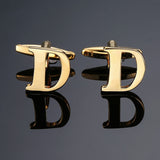 DY New high quality gold letters A-Z name Cufflinks men French shirt Cufflinks free shipping