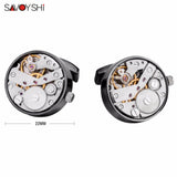 WW Mechanical Watch Movement Cufflinks for Mens Shirt Cuff Functional Watch