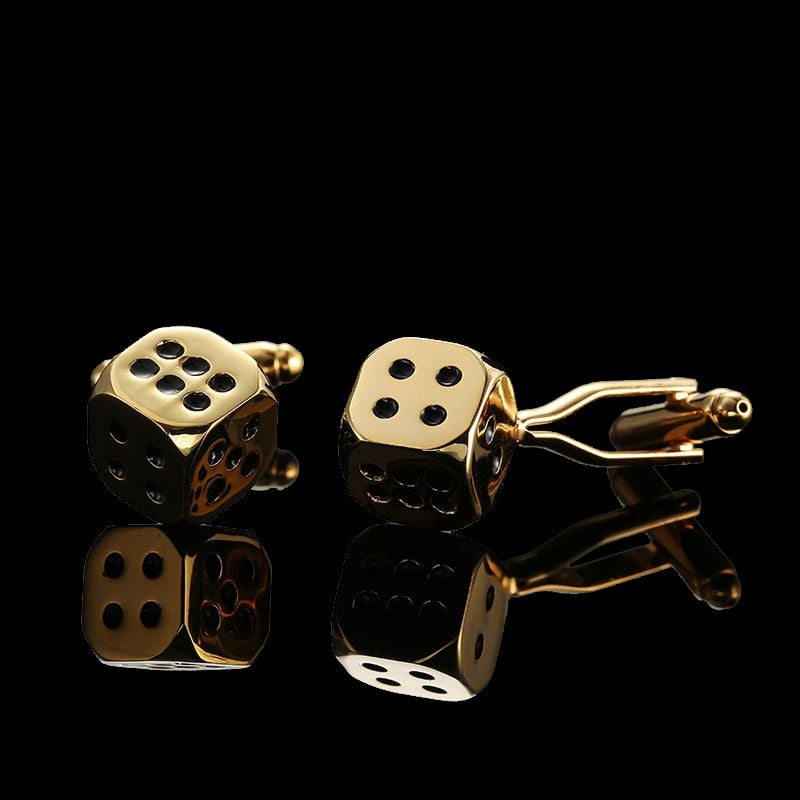 Quality Gold Color Cufflinks Retro Pattern Poker Bird Knot Fish Bullet French Shirt Cuffs Suit Accessories Wedding Jewelry