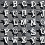 26 Letters A-Z High Quality Brass Silver Color Cufflinks Men&#39;s French Shirt Cuff Links Male Gemelos Bouton Manchette